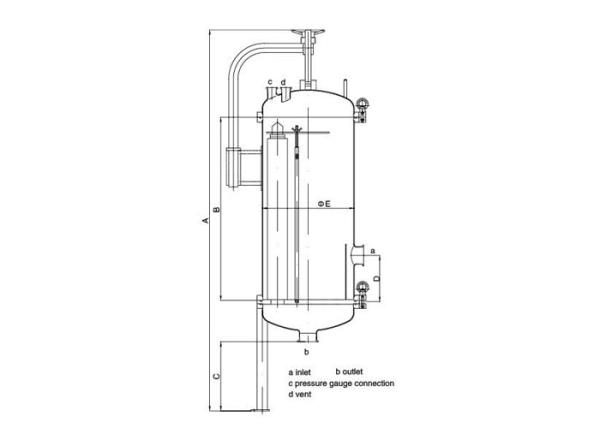 Embarcações sanitárias do filtro do cartucho da precisão para refinarias e produtos químicos 150psi 1Mpa do petro