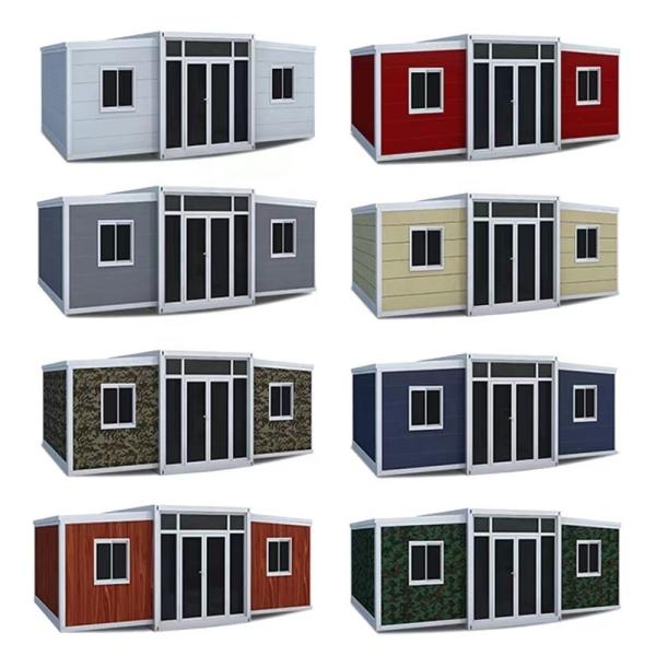Maison en mouvement rapide avec double aile d'expansion de salle de conteneur pliable