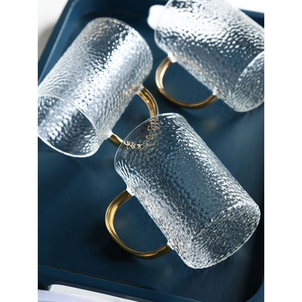 Покрашенная чашка эспрессо стеклянная с ручкой, Тумблер стекла стены Эко дружелюбным двойным