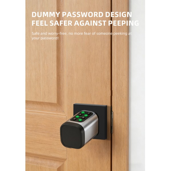 Yagu Easy Installation Tuya App Adjustable Fingerprint Code Key Smart Door Cylinder Lock Fingerprint Passcode Smart Lock