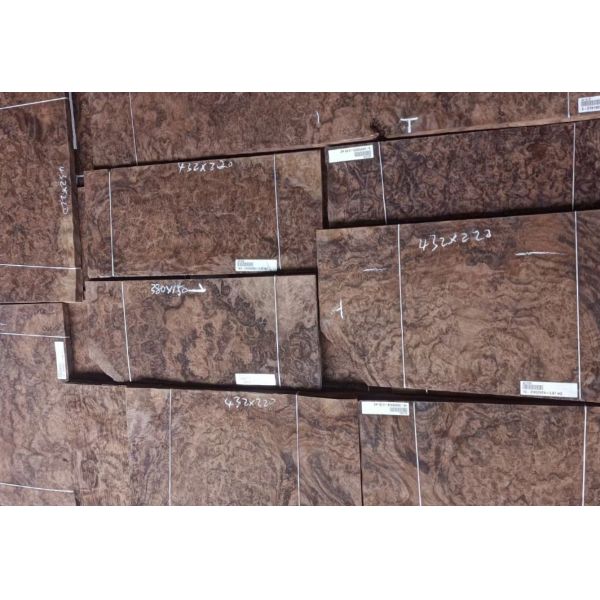 Length 20cm-2.7m Width 20cm-1.3m Walnut Burl Wood Veneer Sheets