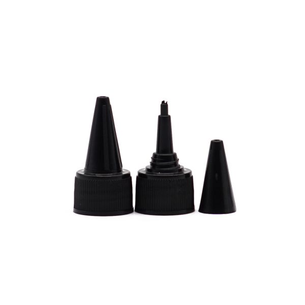 извива крышки 18mm сопла 20mm PP крышка пластикового черного длинного верхняя для бутылок винта
