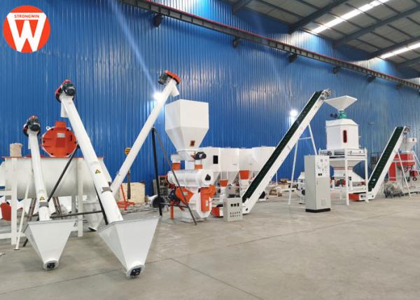 SZLH250 Skirt Belt Conveyor Poultry Pellet Feed Plant 2.5t/H
