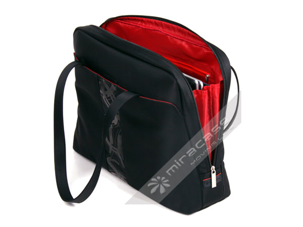 Miracase Black Fashionable 15.6” Ladies Designer Laptop Bags with Micro Fiber Outer