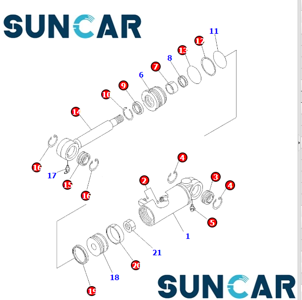 707-98-22290 набор обслуживания KOMATSU бульдозера 7079822290 пригонок набора уплотнения цилиндра наклона лезвия