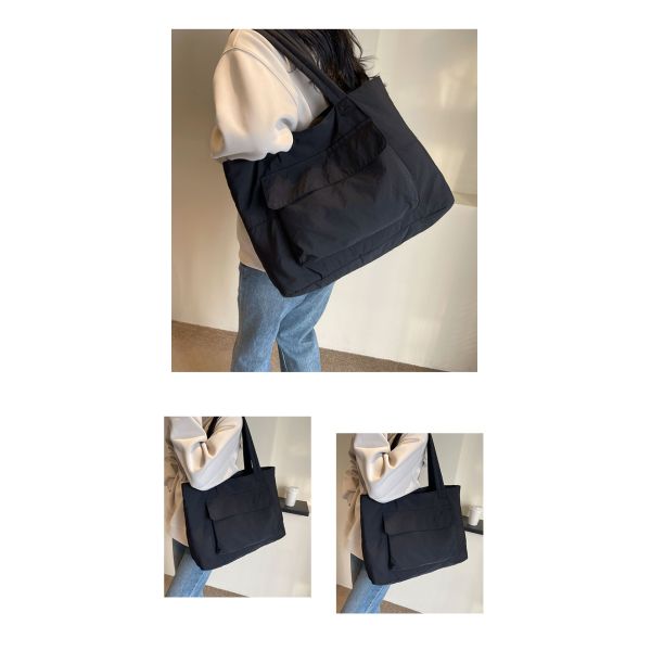 Large Capacity Work Oxford Tote Shoulder Bag Customized Open Closure Waterproof Nylon