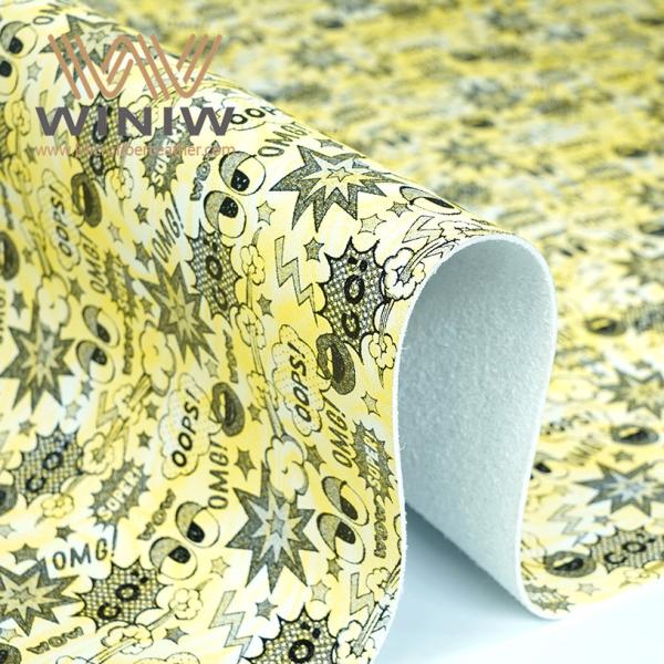 Artificial Synthetic Leather Fabric Microfiber PU Embossed Shoe Lining Material