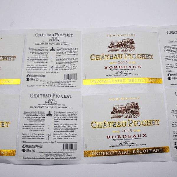 Custom Waterproof Transparent Hot Stamping Label Gold Foil Sticker Roll