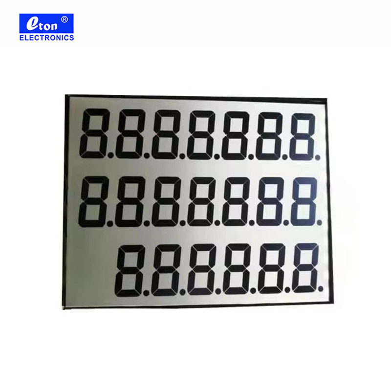 Factory Price Custom 7 Segment Digits Gray Backlight Fuel Dispenser Lcd Display