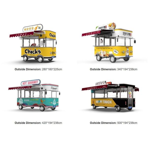 Big Mobile Food Truck With BBQ Grill Printing Shops