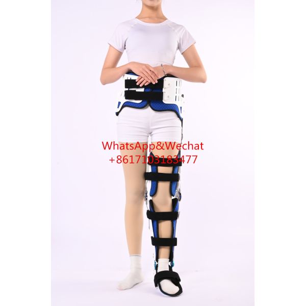 Medical Orthopedic ROM Post-op Abduction Brace Hip-Knee-Ankle-Foot Orthosis (HKFO)
