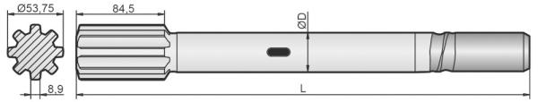 Drill Rods Shank Adapter For COP1838 Hydraulic Rock Drill Quarrying Tunneling