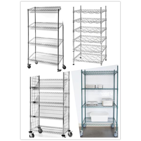 Hardware Chrome Wire Storage Racks Office Supplies Placed 14
