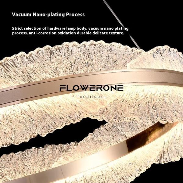 2025 Modern Luxury Italian Circle Design Living Room Chandelier High Class Aluminum New Lamps For Bedroom Hotel Warm White E26 Crystal Pendant Light