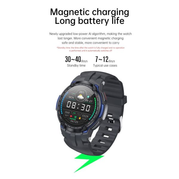 OEM ODM 1.28inch digital water resistant weight lifting heart rate monitoring custom gps tracking caller id smart phone calling V6 watch alarm clock smart home sports digital watches