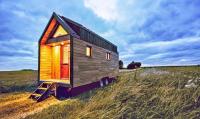 Maison modulaire en acier léger pour une seule famille Maison minuscule sur roues Unité micro mobile