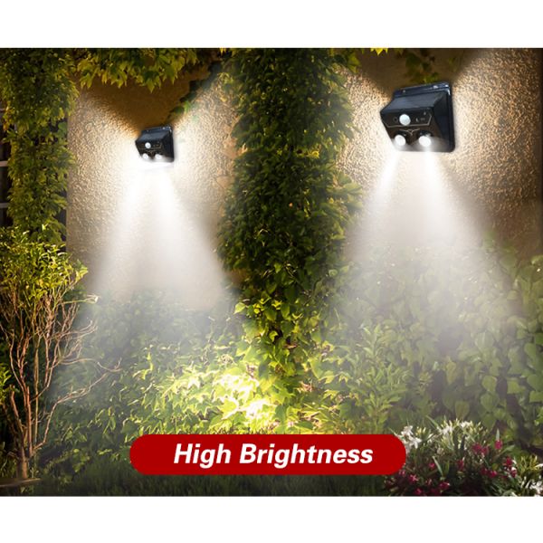 Aplique al aire libre accionado solar solar de Retoatable Eyeys 90LM de la luz de la pared del sensor