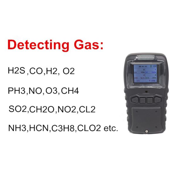 K60 120g Personal Multiple Gas Detector Lithium Battery 109L*56W*38Hmm