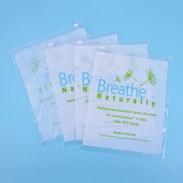 Custom Printed Zippered Storage Bags Clear Reclosable Plastic Material