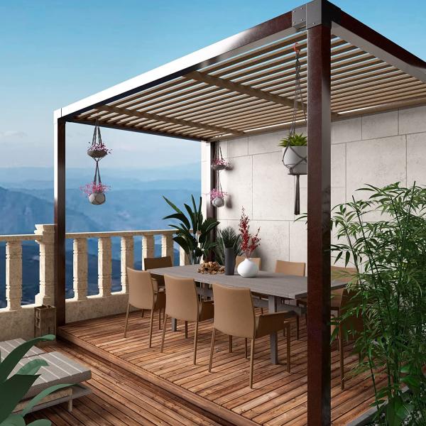 3-Way Right Angle Corner Bracket Pergola DIY Kit para 6x6 vigas de madeira Ferro fundido à prova d'água