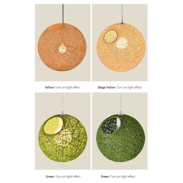 Loft Hanging Lamp Living Room Home Decoration Nordic Rattan Weaving Spherical Pendant light(WH-WP-145)
