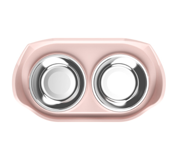 2 Stainless Steel Cat Dog Water Bowl No Spill Slow Feeder