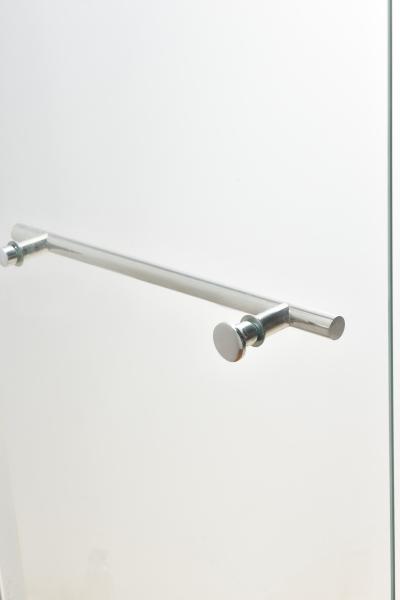 55” quadro de alumínio de prata de vidro claro da tela de chuveiro 6mm do pivô X47
