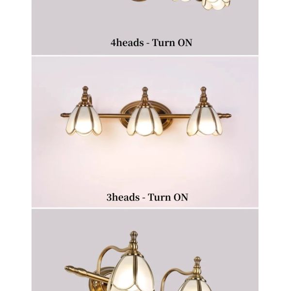 LED American vanity Mirror Headlight multicolor mirror cabinet Glass Wall lamp mirror wrought iron lamps (WH-MR-71)