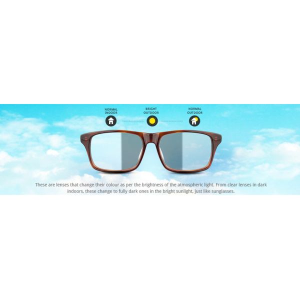 1.61 Tinted Photochromic Lenses , Photochromic Anti Glare Lenses For Blue Ray Glasses