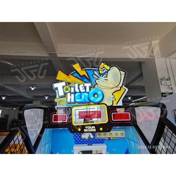 Toilet Hero Arcade Machine Innovative Ball Toss Ticket Redemption Game
