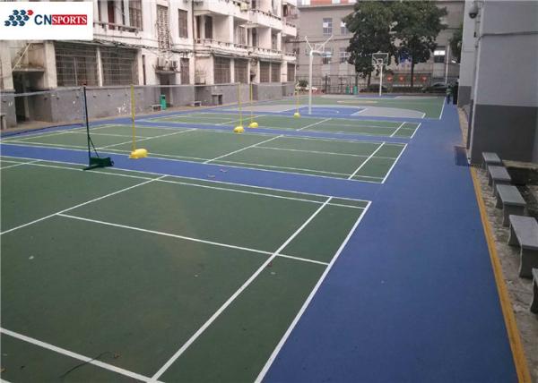 Both Cement and Asphalt base Silicon Polyurea Materials Tennis Court Flooring