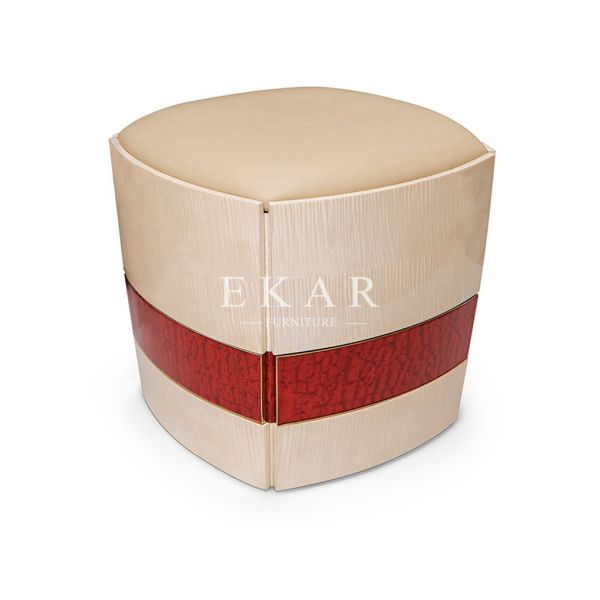 High Gloss Leather Living Room Upholstery Stool W009SF16