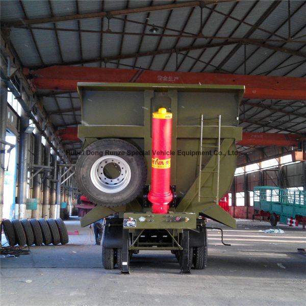 2 axles 3 Axles Hydraulic Rear Dump Semi Trailer 30 ton 60 ton U shape