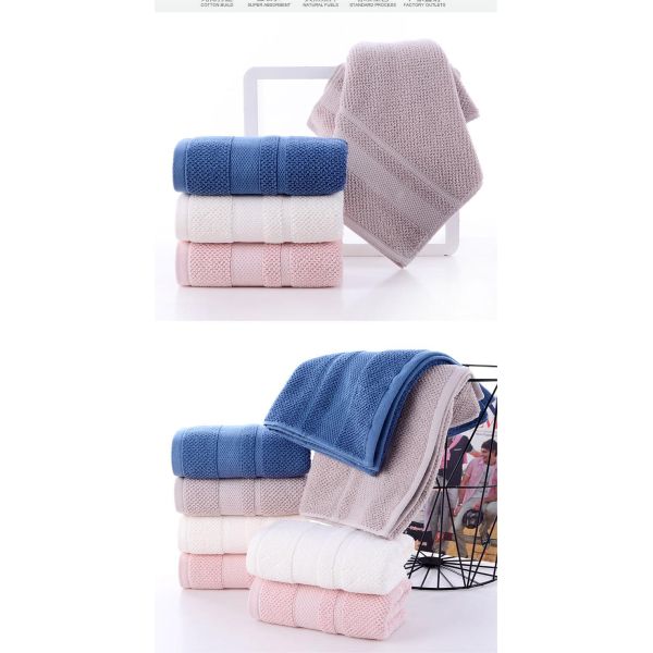 Thick and Durable Antibacterial Facial Towel Made of 100% Pure Cotton for All Ages
