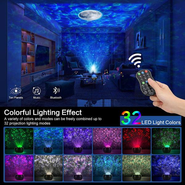 RGB LED Laser Star Projector Planet Galaxy Lighting Lamp Night Light Star Projector For Kids Adults Bedroom