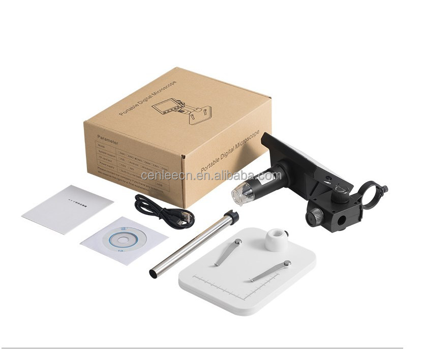 Hot Sale 4.3 Inch LCD Digital USB Coin Microscope with Light 1000x Stereo Microscope for Students