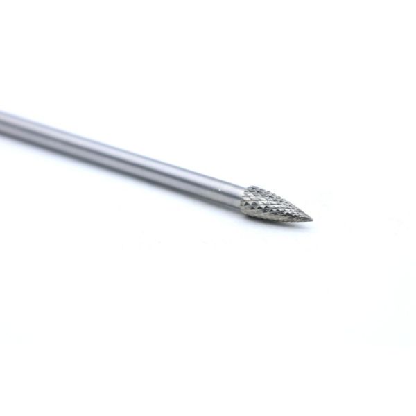 SG-2ML6 DC Double Cut Extended Shank Tungsten Carbide Rotary Burr for Deburring and Finishing