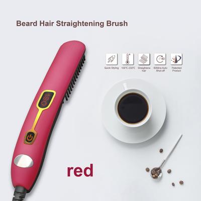 Portable Fixed Cord Anti Scald  Beard Straightener Brush