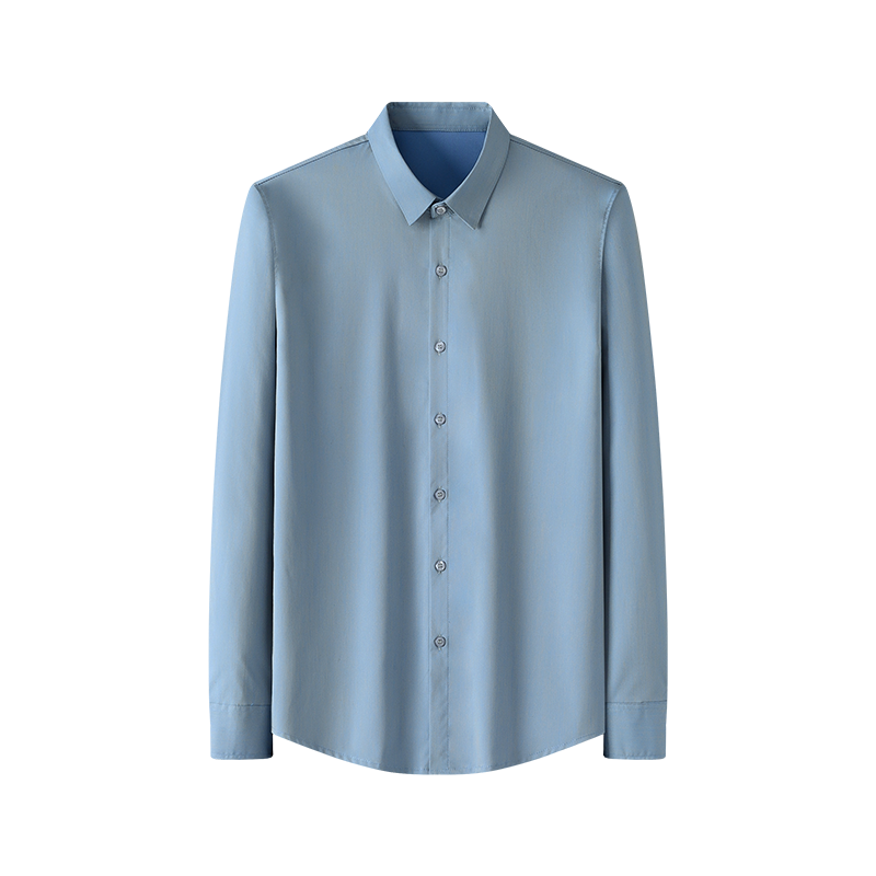 Camiseta masculina de talla grande con revestimiento de viscosa y mangas largas de algodón de poliéster