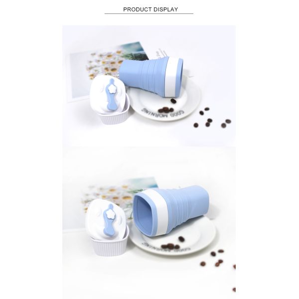 High Temperature Resistant 300ml Silicone Collapsible Coffee Cup SGS