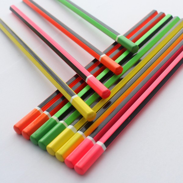 soft graphite pencil closed head 12pcs neon paint hb pencil wooden
