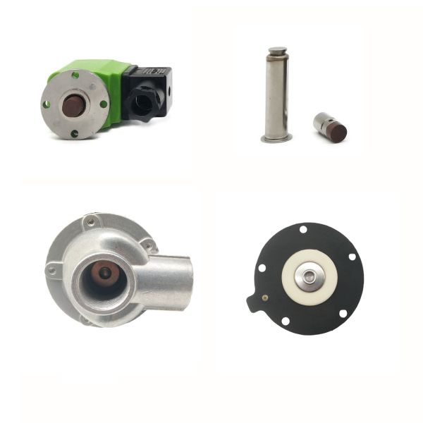 Valves électriques d'aluminium de 1 de pouce DN25 DMF de série à angle droit d'alliage du corps DMF-Z-25 jet d'impulsion pour la poussière