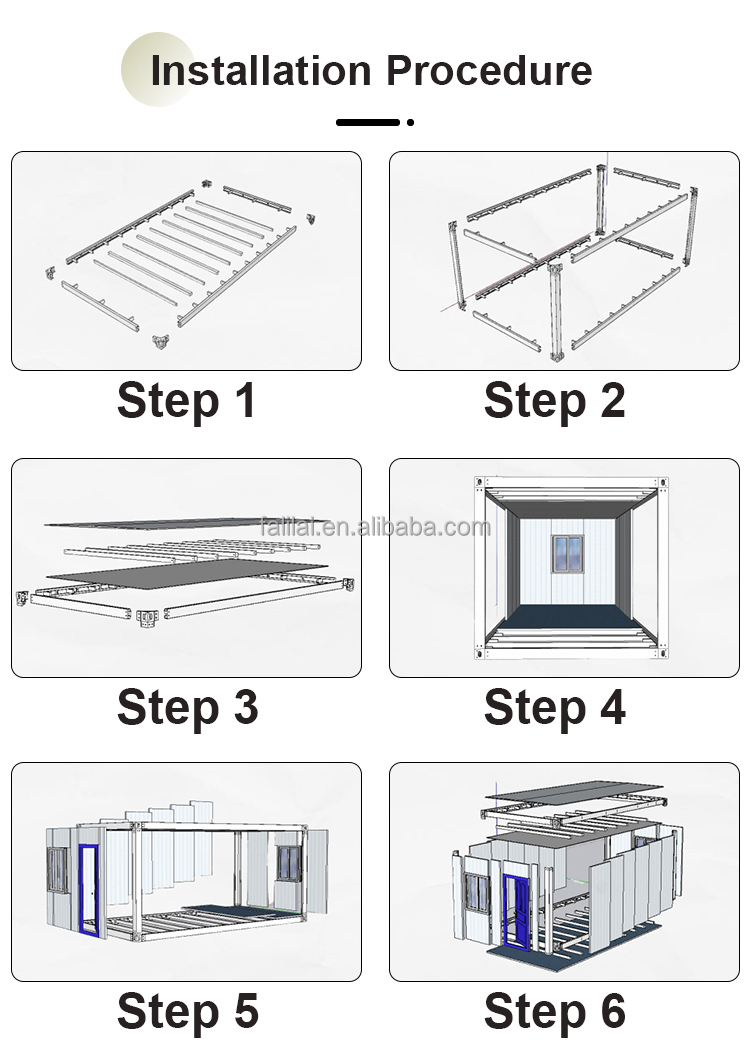 Quick Assemble Modular Flat Pack Office Container House with Mobile Prefab Design
