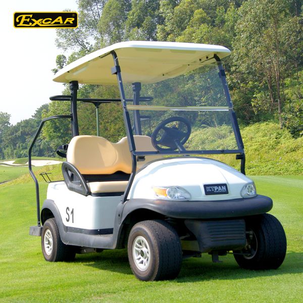 EXCAR 2 Seater Used Electric Golf Carts 48V Trojan Battery 25KM / H ADC Motor