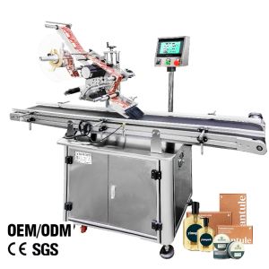 RoHS Automatic Flat Bag Labeling Machine Double Side 600W 220V