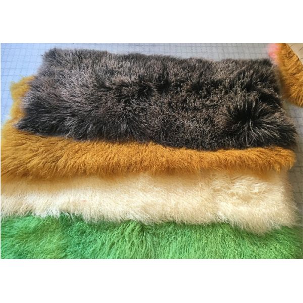 La púrpura lujosa teñió la manta real de la zalea 2 x 4 pulgadas de caliente para los amortiguadores/las fundas de asiento