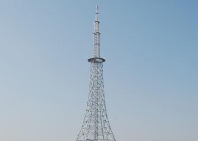5m - 180m Metal Self Supporting Antenna Tower , Hot Dipped Home Radio Tower