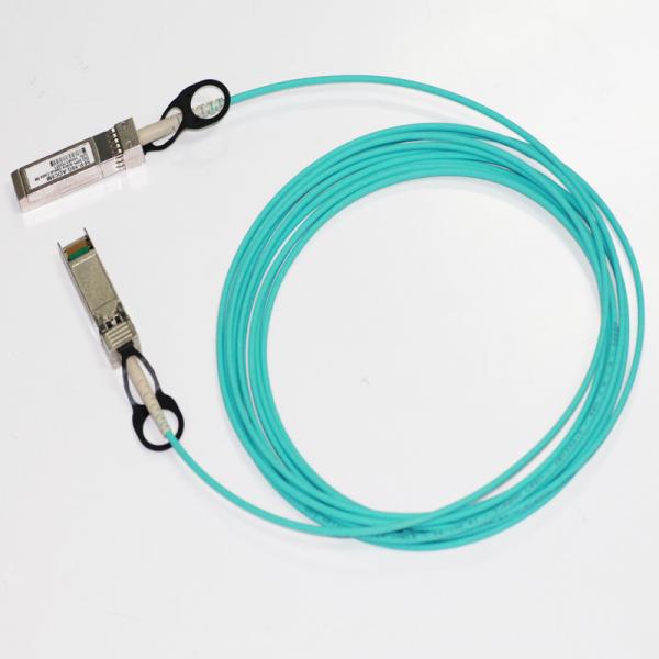 Multimode OM3 QSFP+ Active Optical Cable / PVC 40gb Breakout Cable Blue