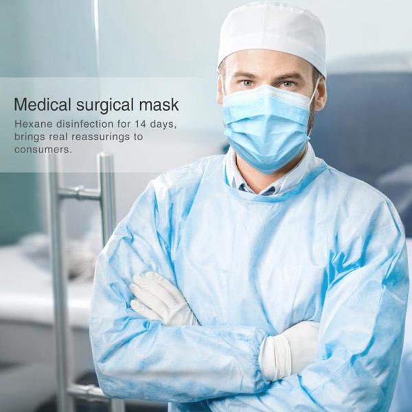 Ant Virus 3 Ply Disposable Face Mask Non Woven Surgical Mask Ear Wearing
