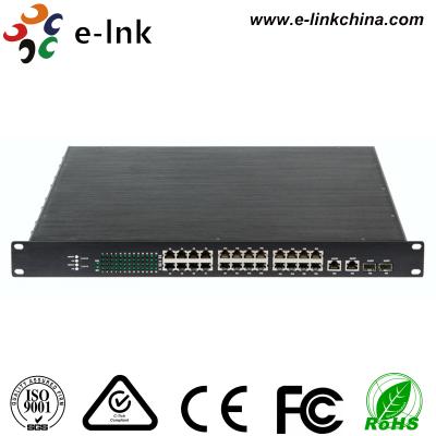 24 Web industriais combinados Smart do ponto de entrada do gigabit do interruptor do ponto de entrada dos ethernet de SFP do porto controlaram